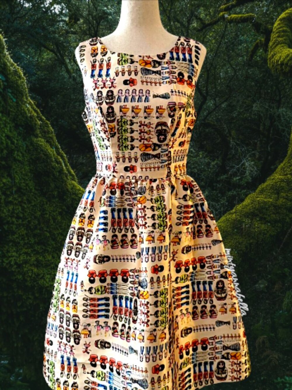Modcloth Around the World Fit and Flare Dress